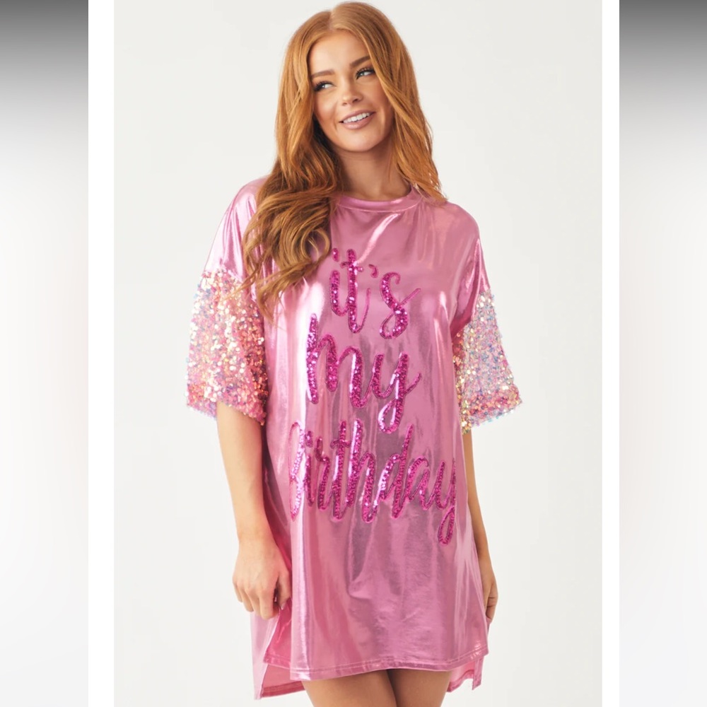 It’s My Birthday foil dress